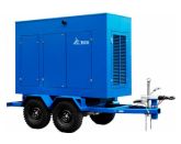 ТСС ЭД-25-Т400-2РПМ7 в погодозащитном кожухе на прицепе с АВР